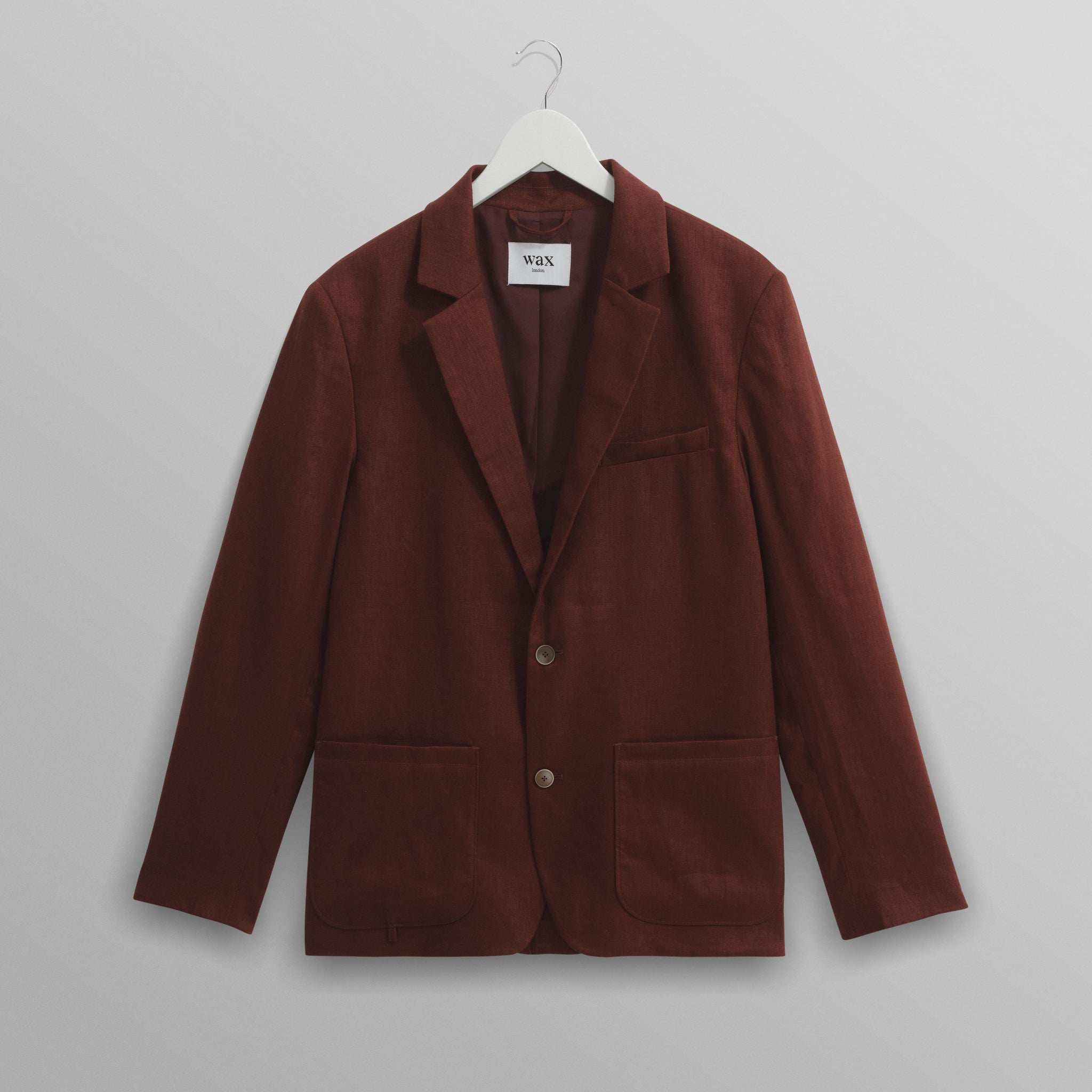 wax london men's Fintry - Merlot Linen Blazer