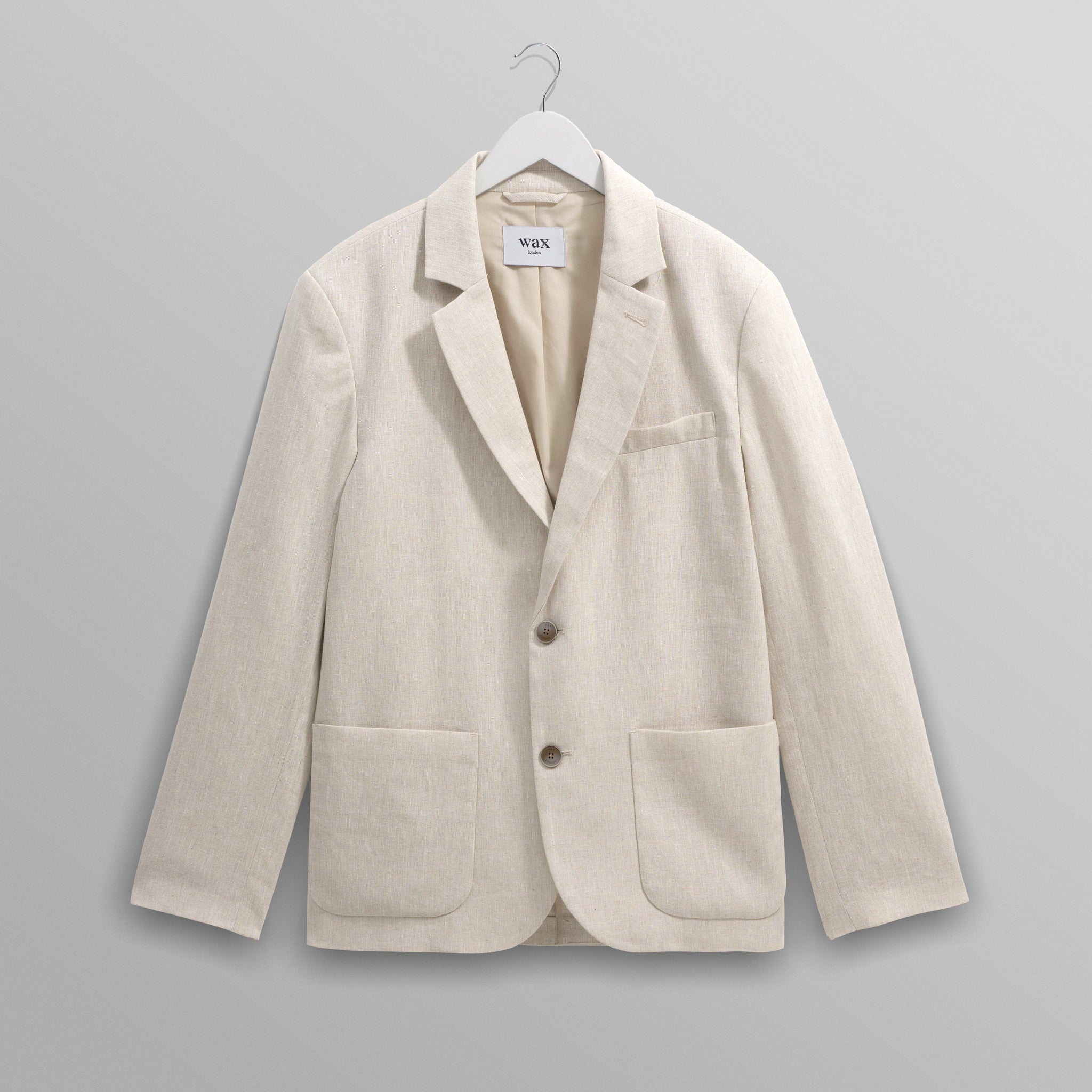 wax london men's Fintry - Natural Linen Blazer