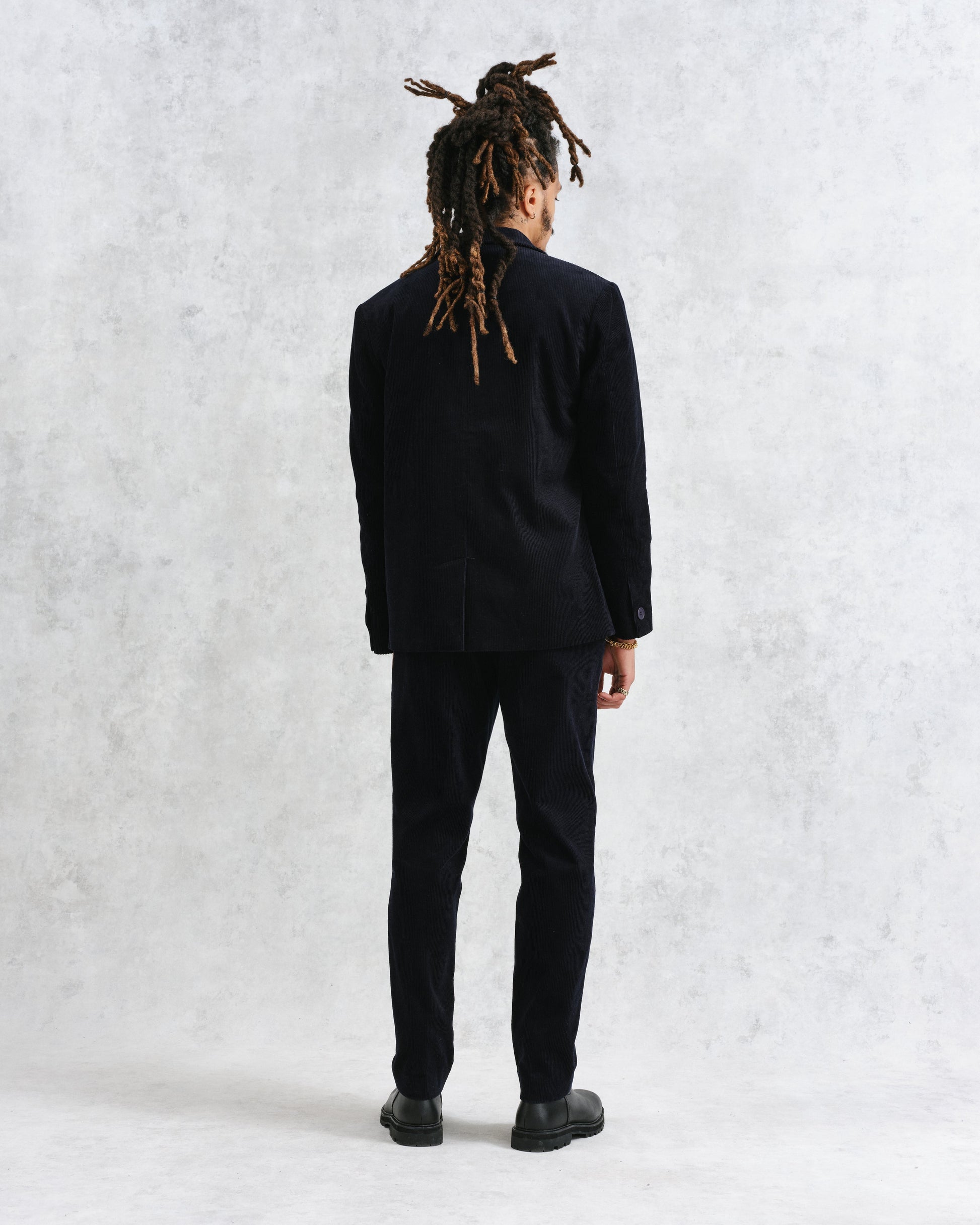 wax london men's Fintry - Navy Corduroy Blazer