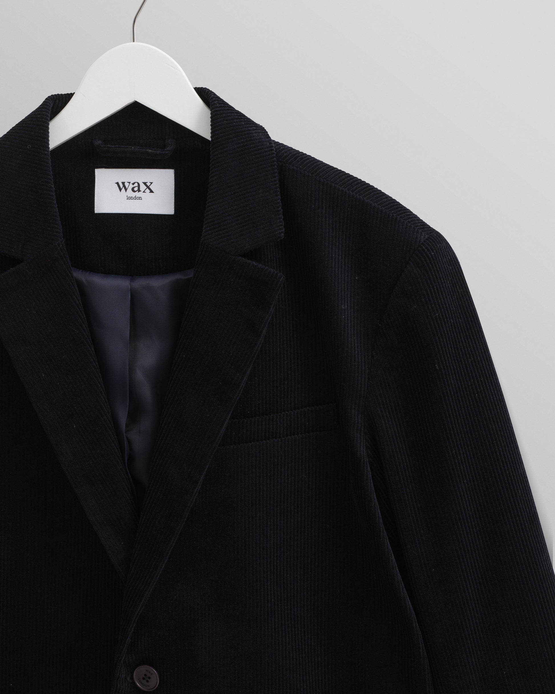 wax london men's Fintry - Navy Corduroy Blazer