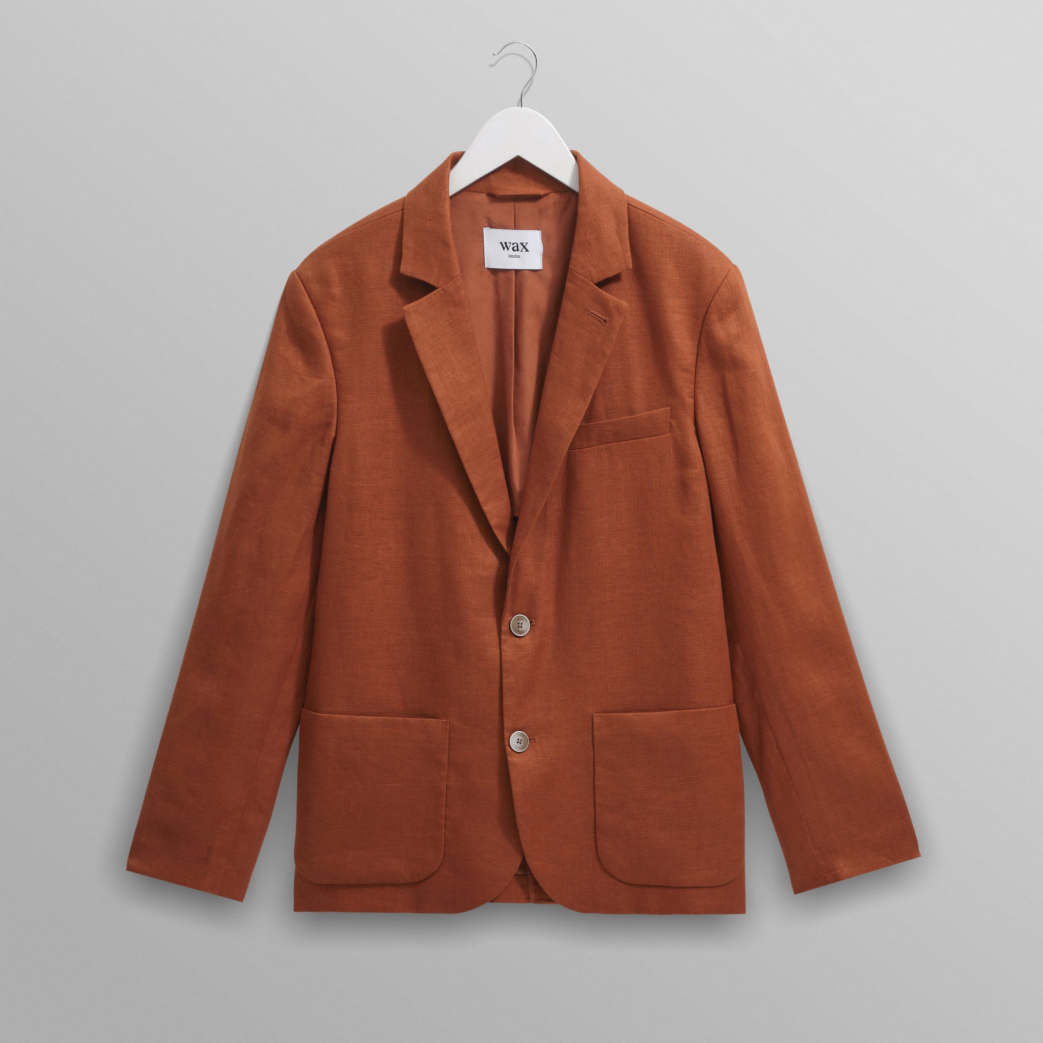 wax london men's Fintry - Rust Linen Blazer