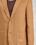 wax london men's Fintry - Tan Linen Blazer