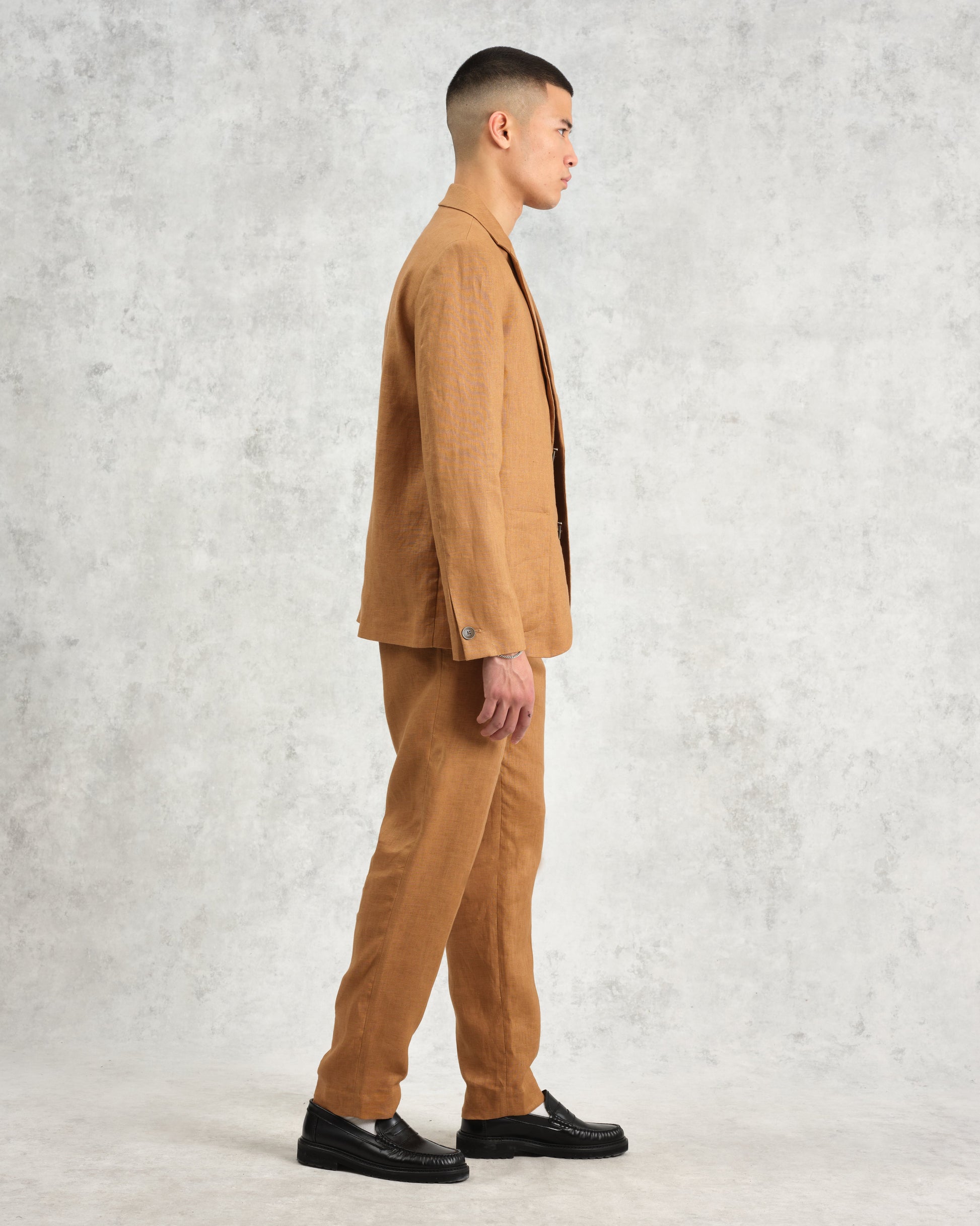 wax london men's Fintry - Tan Linen Blazer