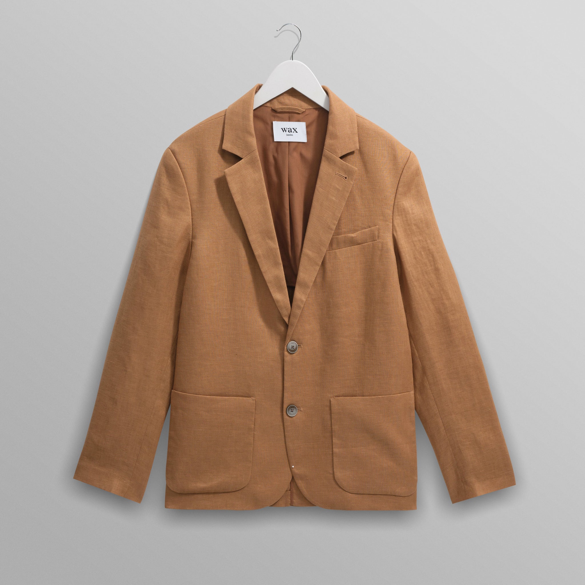 wax london men's Fintry - Tan Linen Blazer