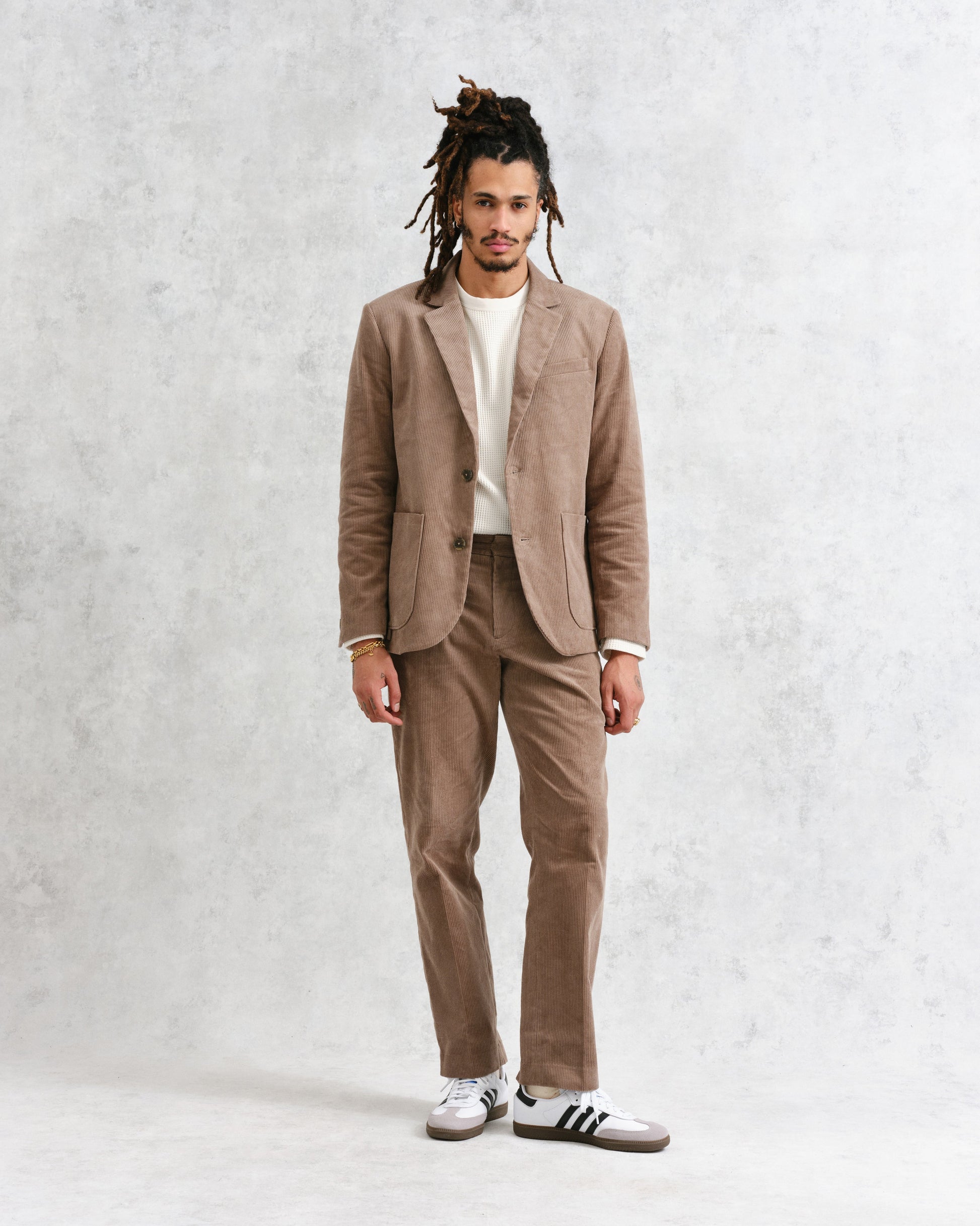 wax london men's Fintry - Taupe Corduroy Blazer