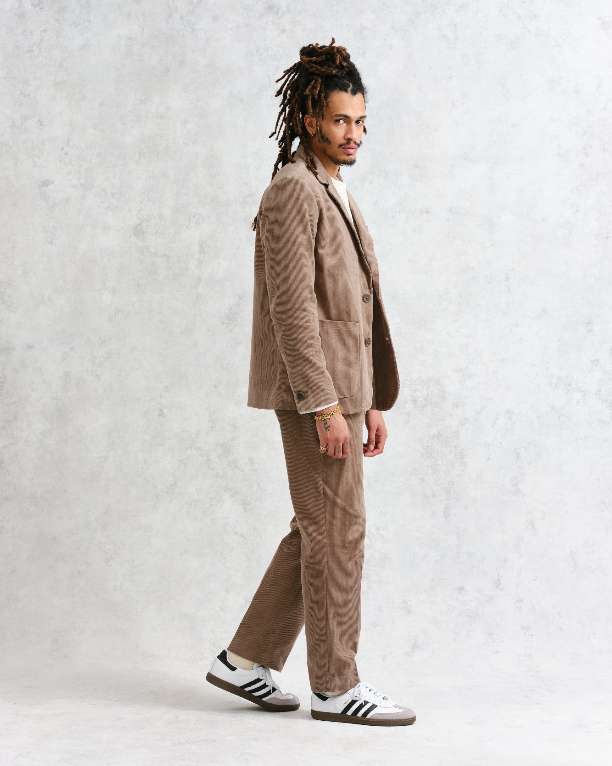 wax london men's Fintry - Taupe Corduroy Blazer