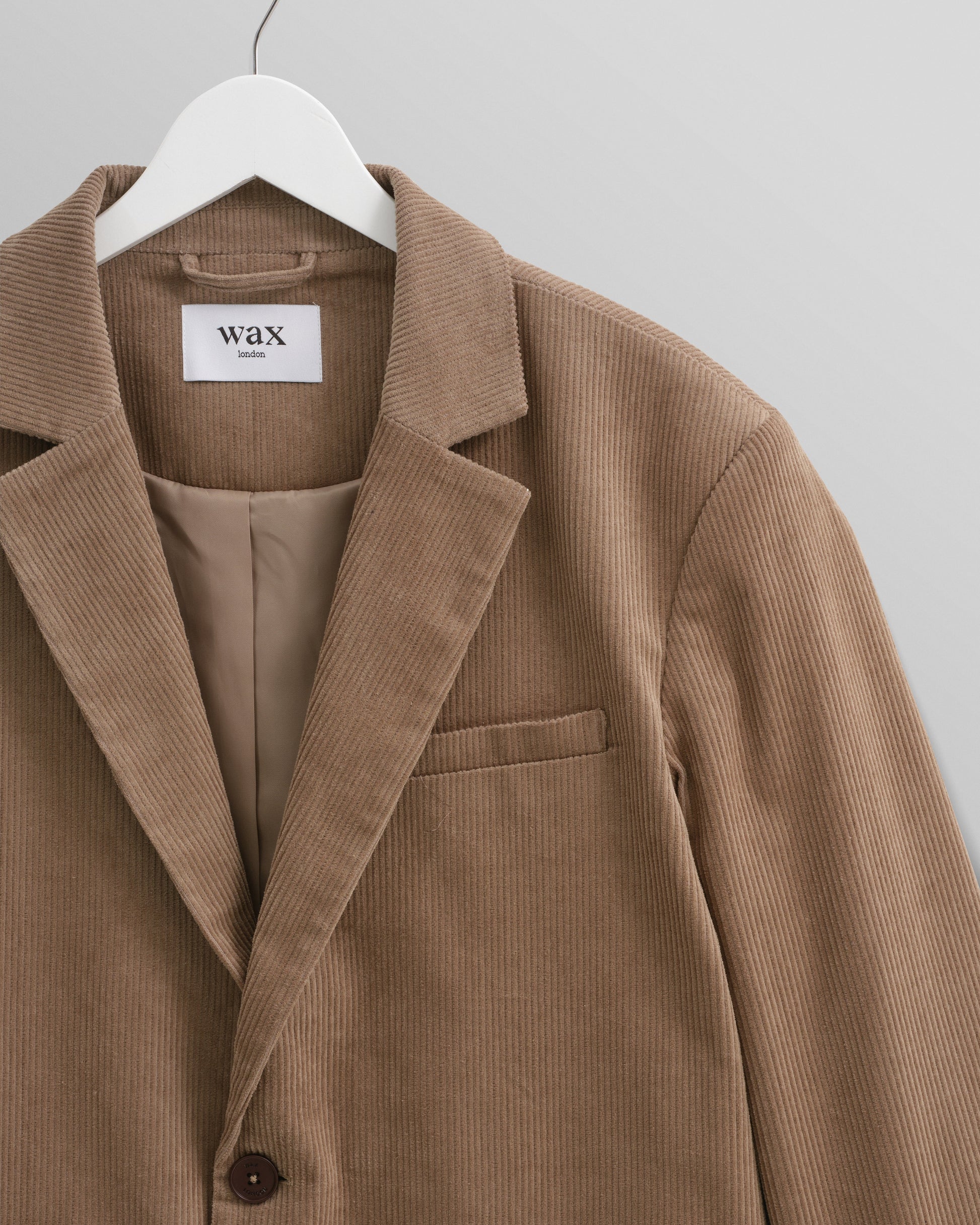wax london men's Fintry - Taupe Corduroy Blazer