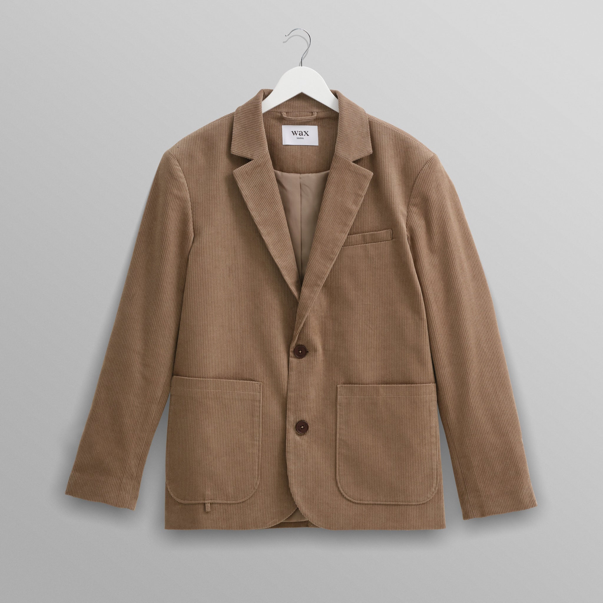 wax london men's Fintry - Taupe Corduroy Blazer