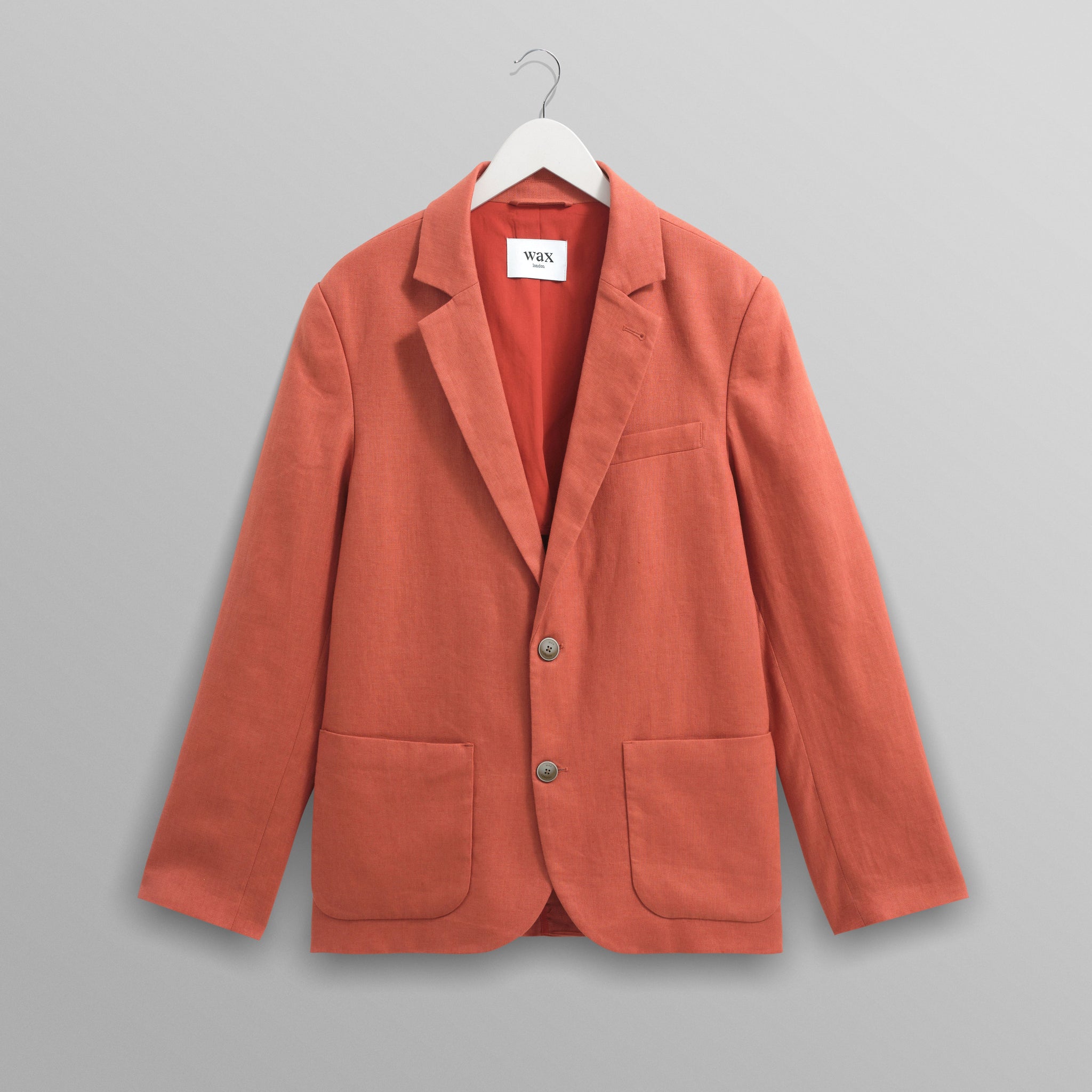 wax london men's Fintry - Terracotta Linen Blazer