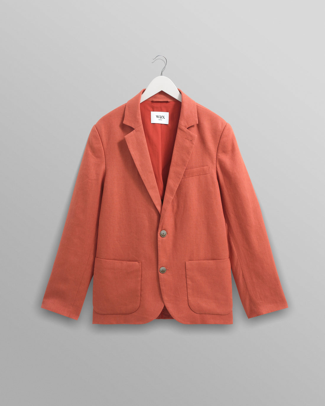 wax london men's Fintry - Terracotta Linen Blazer