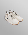 wax london men's Flower Mountain YAMANO 3 - Beige Suede And Cotton Cloth Trainers