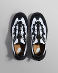 wax london men's Flower Mountain IWANO 2 - Black And White Waterproof Suede And Nylon Trainers