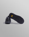 wax london men's Flower Mountain - Black Waterproof Suede And Technical Fabric Trainers