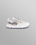 wax london men's Flower Mountain - Cream Suede And Technical Fabric Trainers