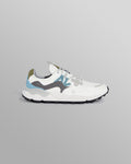 wax london men's Flower Mountain YAMANO 3 - White And Grey Suede And Nylon Trainers