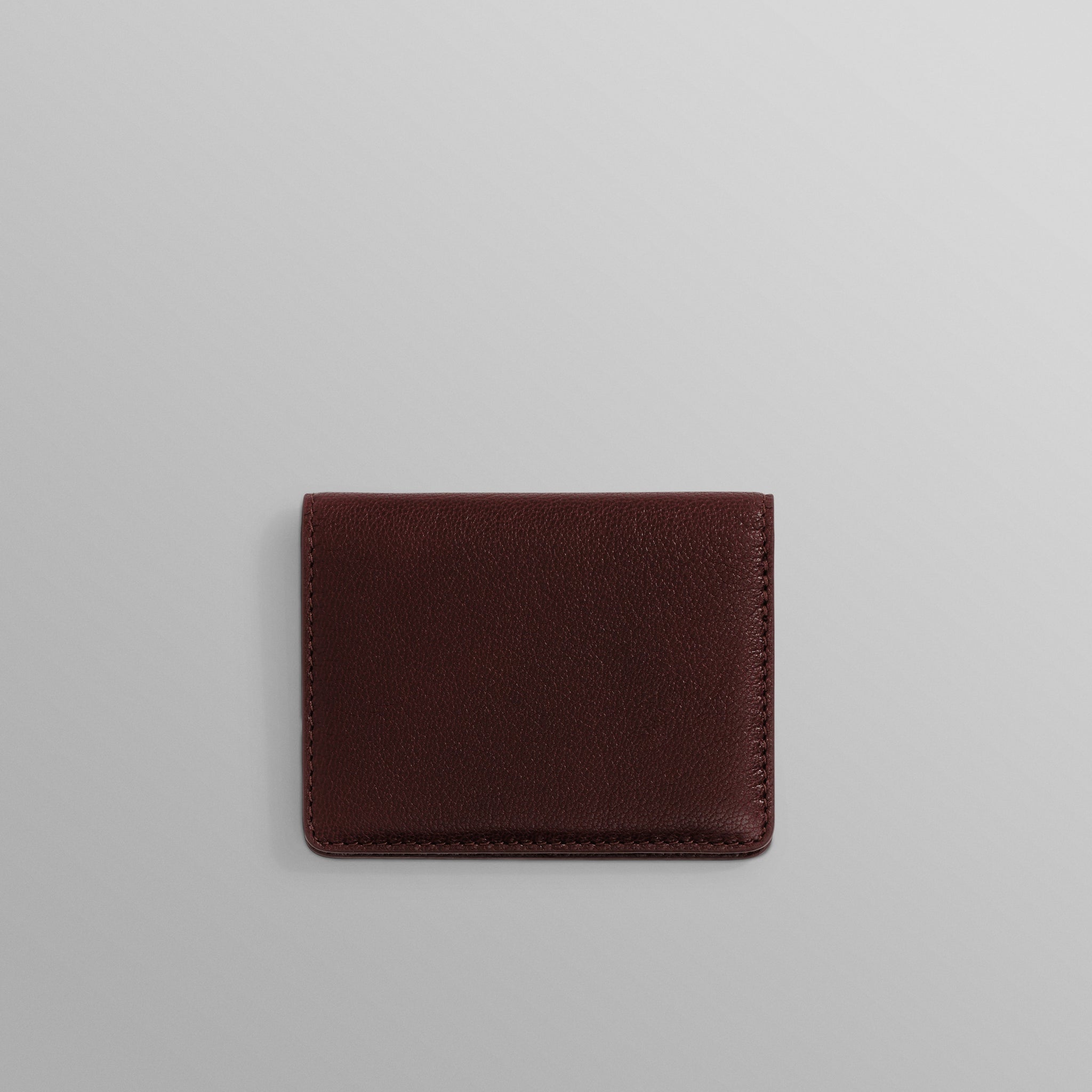 wax london men's Forbe - Cherry Retro Grain Leather Cardholder