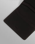 wax london men's Forbe - Dark Brown Retro Grain Leather Cardholder