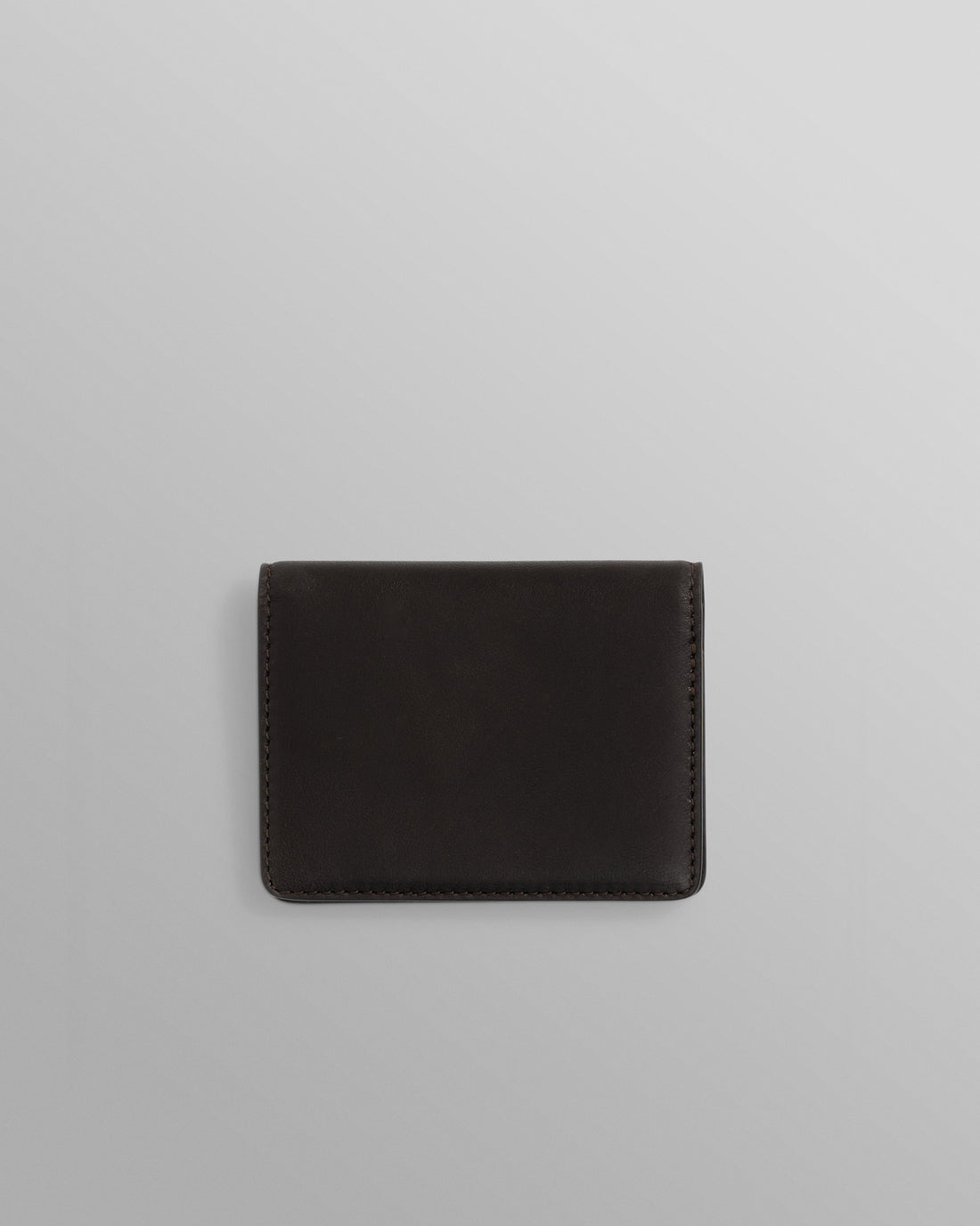 wax london men's Forbe - Dark Brown Retro Grain Leather Cardholder