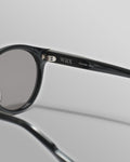 wax london men's Fulham - Black Acetate Round Sunglasses