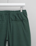 wax london men's Fuller - Forest Green Cotton Seersucker Shorts