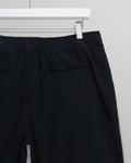 wax london men's Fuller - Navy Cotton Seersucker Shorts