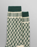 wax london men's Galway - Green Jacquard Chunky Sock