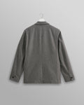 wax london men's Gekko - Charcoal Grey Pinstripe Wool Blazer