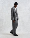wax london men's Gekko - Charcoal Grey Pinstripe Wool Blazer