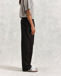 wax london men's Glencoe - Black Loose Fit Trousers