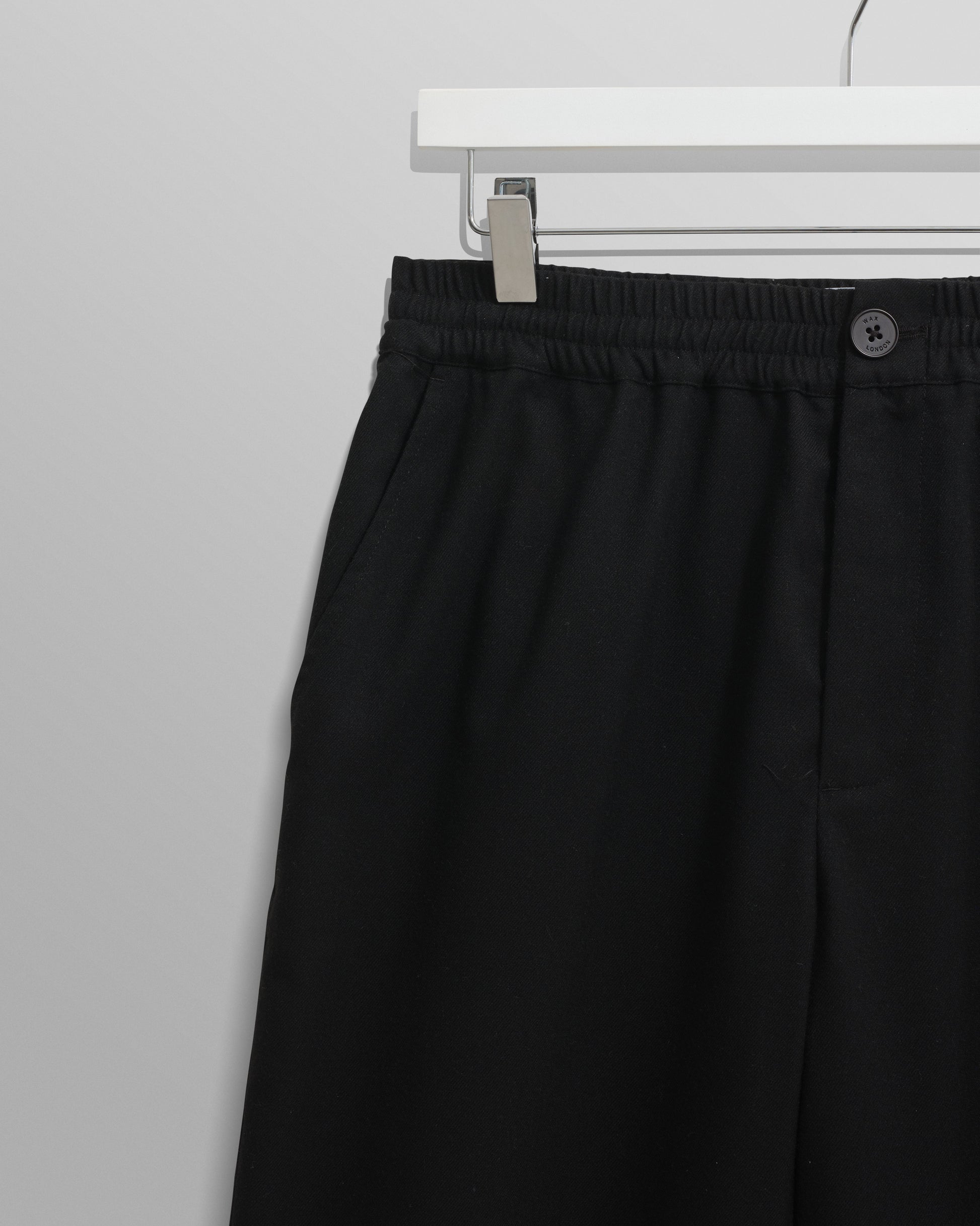 wax london men's Glencoe - Black Loose Fit Trousers