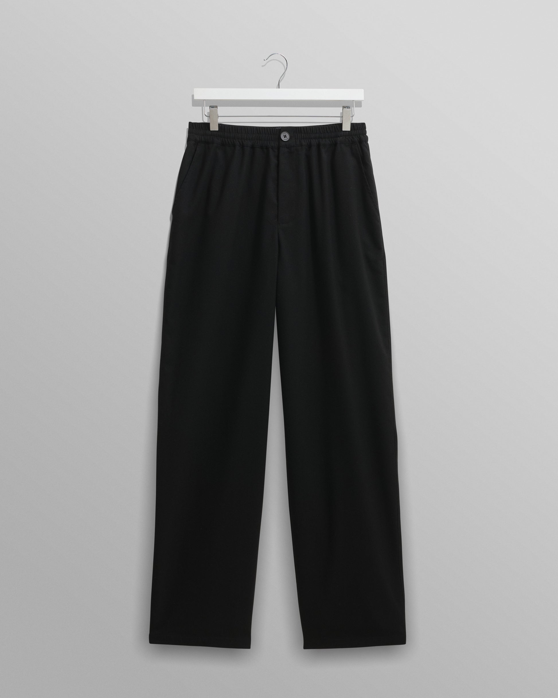 wax london men's Glencoe - Black Loose Fit Trousers