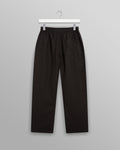 wax london men's Glencoe - Black Slub Weave Trousers