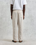 wax london men's Glencoe - Washed Beige Linen Trousers