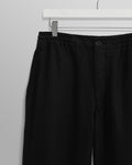 wax london men's Glencoe - Washed Black Linen Trousers