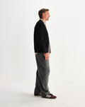 wax london men's Guildford - Black Structured Waffle Cardigan