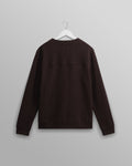 wax london men's Guildford - Dark Brown Structured Waffle Cardigan