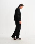 wax london men's Halcomb - Black And Multicolour Applique Corduroy Shirt