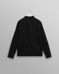 wax london men's Halcomb - Black And Multicolour Applique Corduroy Shirt