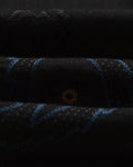 wax london men's Halcomb - Black And Multicolour Applique Corduroy Shirt