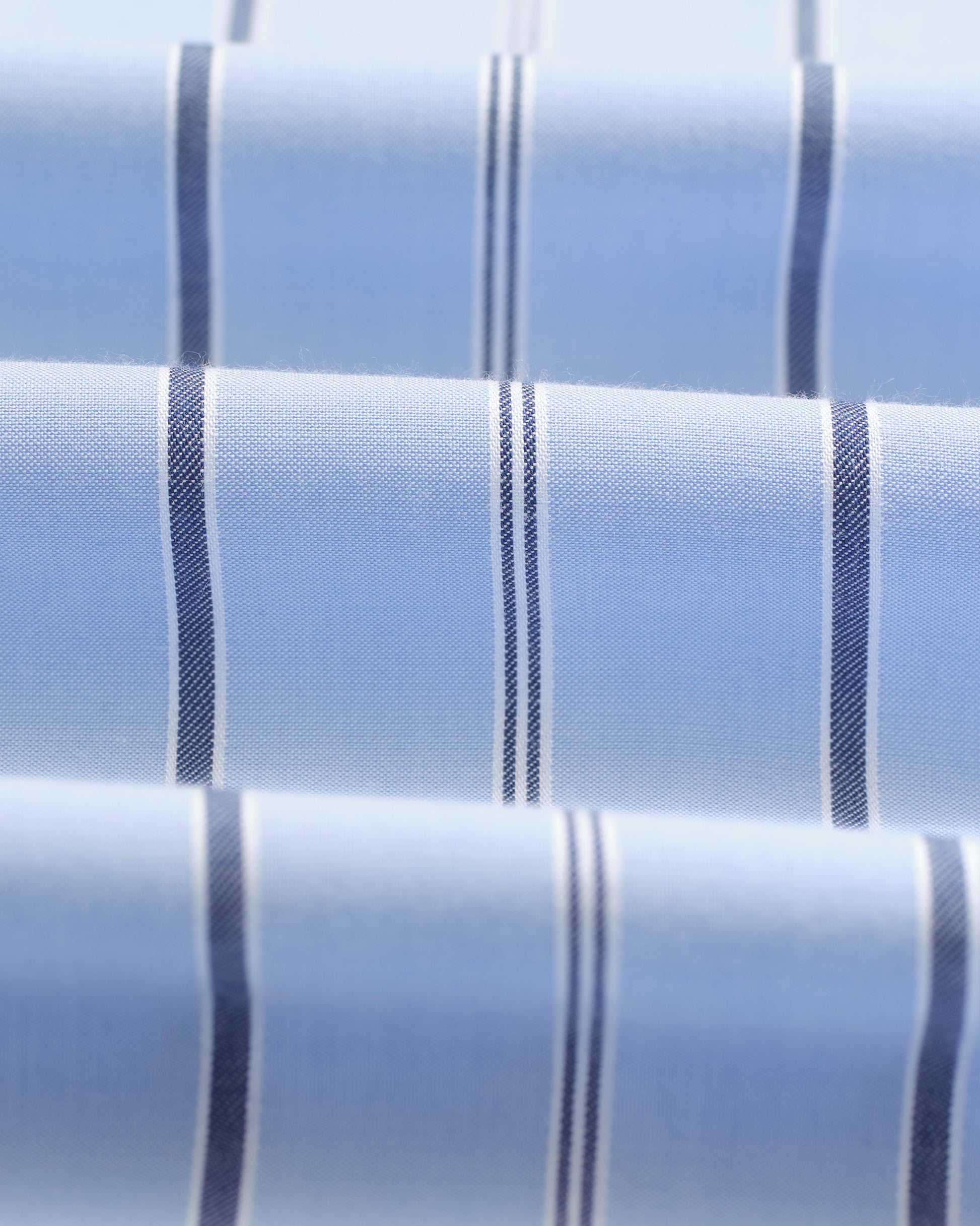 wax london men's Halcomb - Blue Stripe Viscose Shirt