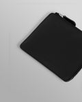 wax london men's Harford - Black Leather Zip Wallet