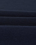 wax london men's Hayden - Navy Textured Organic Cotton Long Sleeve T-Shirt