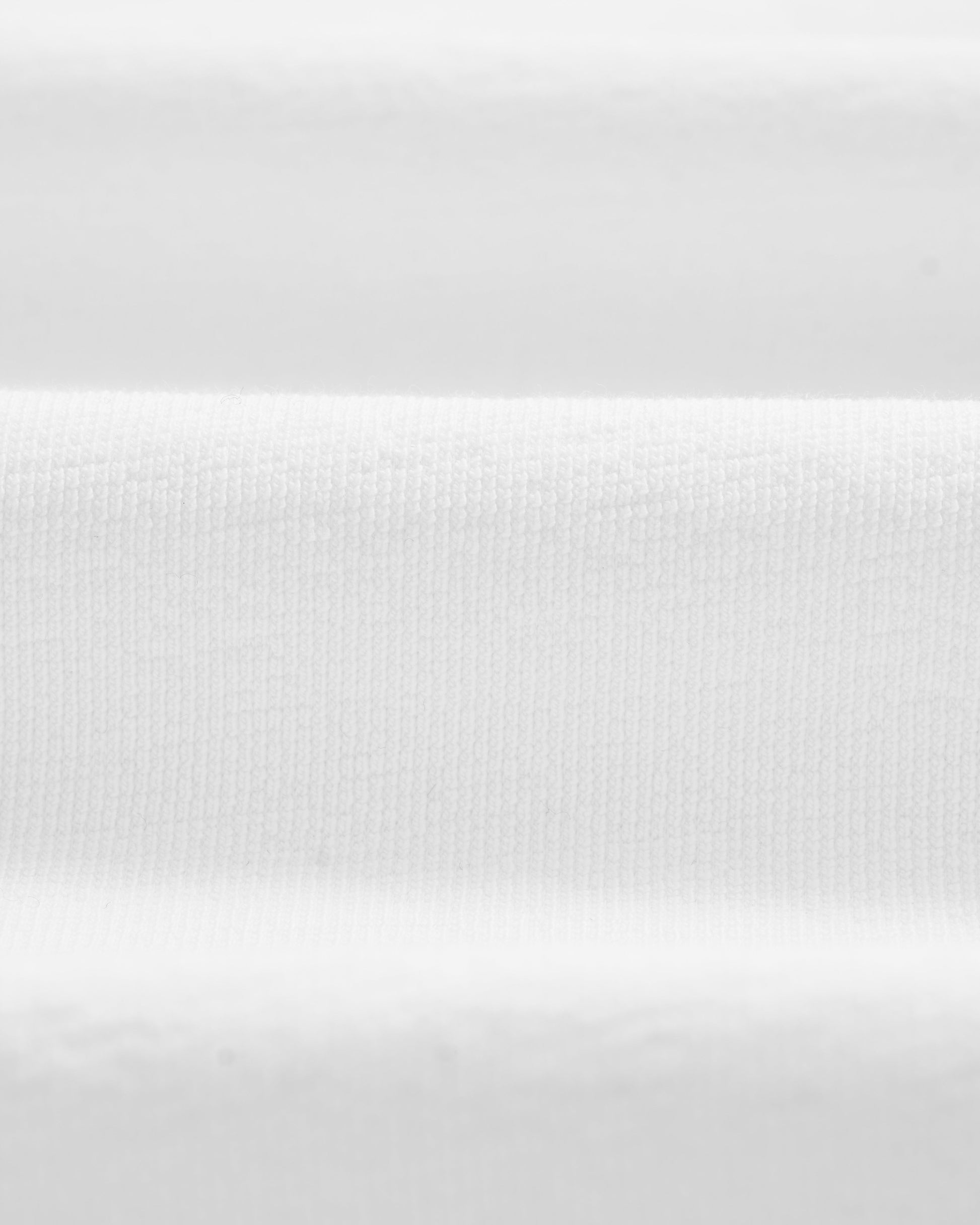 wax london men's Hayden - White Textured Organic Cotton Long Sleeve T-Shirt
