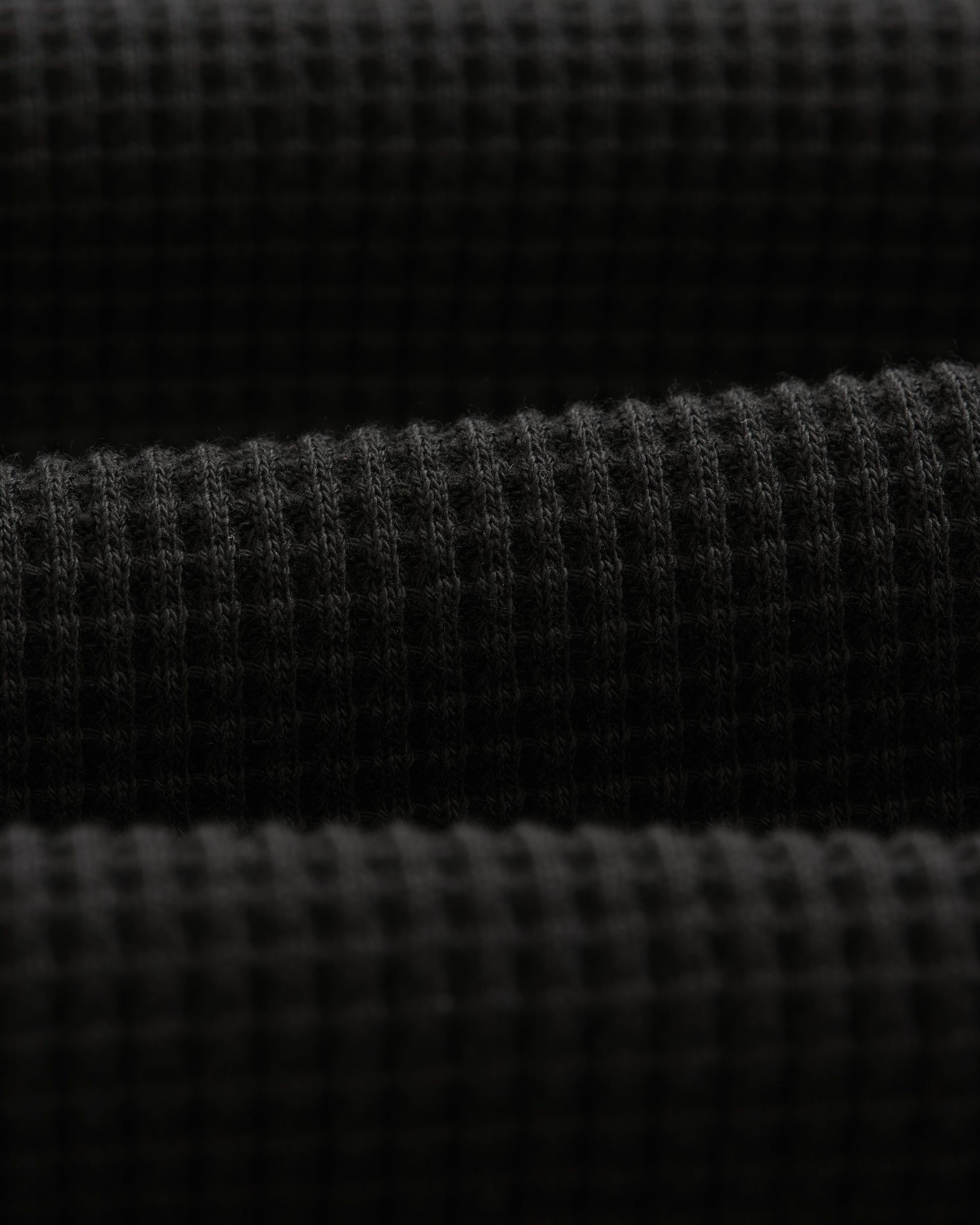 wax london men's Hays - Black Structured Waffle Overshirt