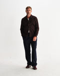 wax london men's Hays - Dark Brown Structured Waffle Overshirt