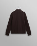 wax london men's Hays - Dark Brown Structured Waffle Overshirt