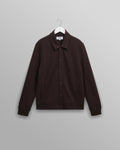wax london men's Hays - Dark Brown Structured Waffle Overshirt