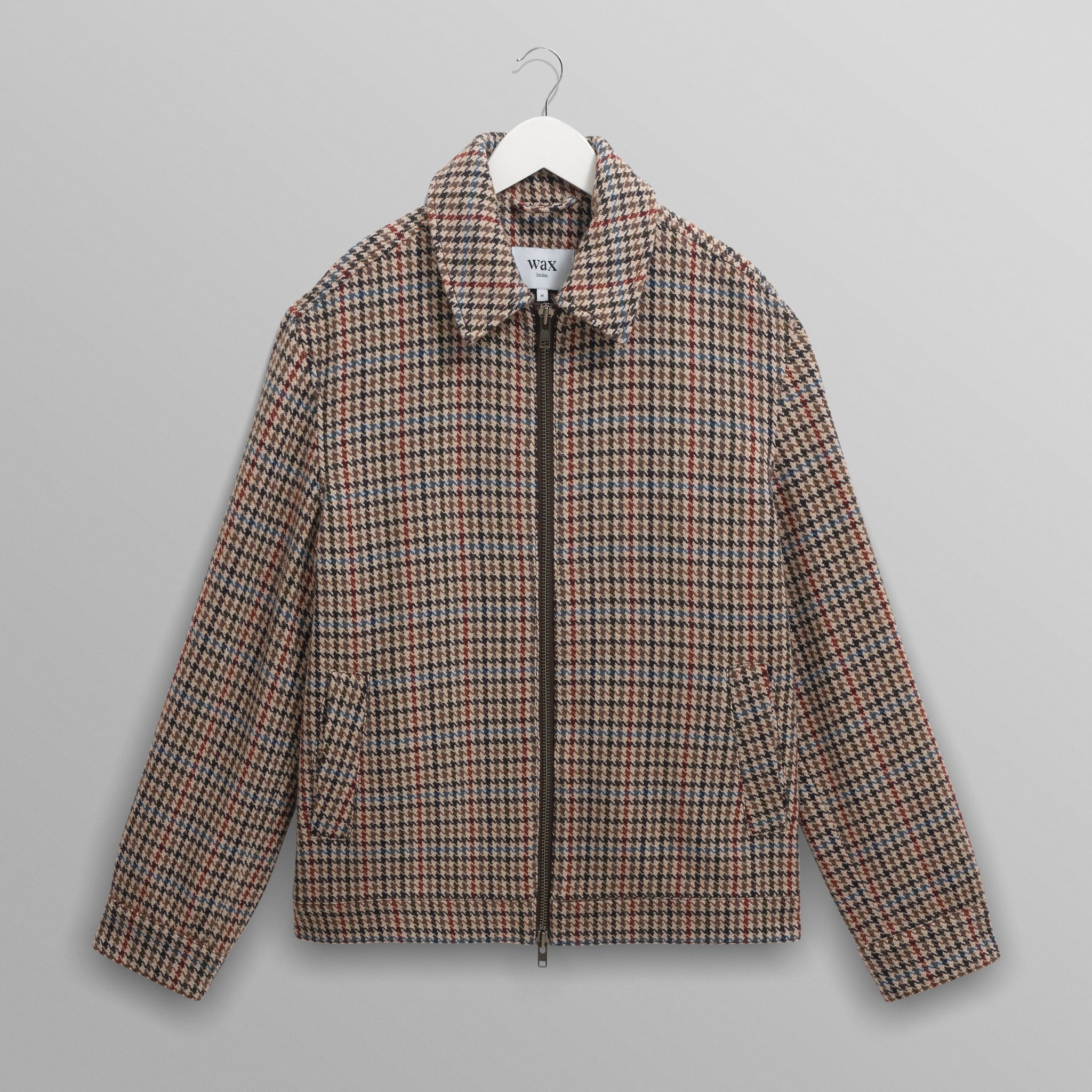 wax london men's Heath - Natural Houndstooth Check Jacket