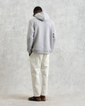 wax london men's Hoxton - Heather Grey Brushed Organic Cotton Hoodie