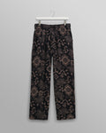 wax london men's Hutton - Black And Beige Paisley Floral Lounge Trouser